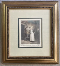 F Wheatly~Cries of London~Framed Engraving Print~Triple Mat Gilt Frame