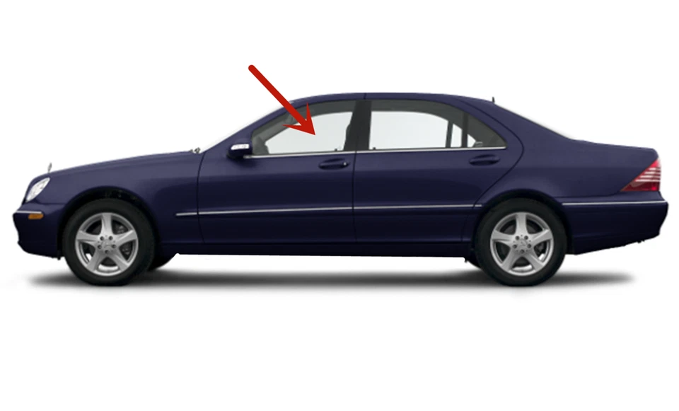 Ajuste 2000-2006 Benz S350 S430 S500 S55 S600 S65 conductor puerta delantera izquierda vidrio LAMI Foto 2 de 4