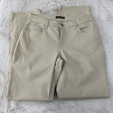 Lee Relaxed Fit Straight leg mid risr pants size 10 beige soft stretch