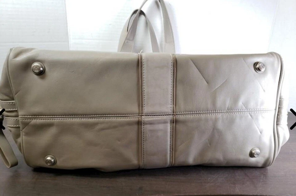 Bolso de hombro Lululemon Two Times A Yogi gris de lona para llevar yoga fin de semana Foto 4 de 4