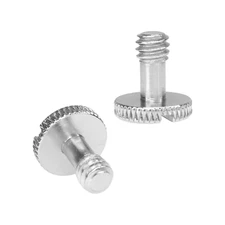 2 Pcs. Stainless Steel 1/4" - 20 Slotted Screw for Camera Quick Release Plate