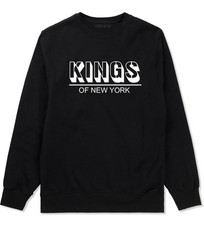 Kings of NY King Of New York Crewneck Sweatshirt NYC Queens Black Bronx Brooklyn