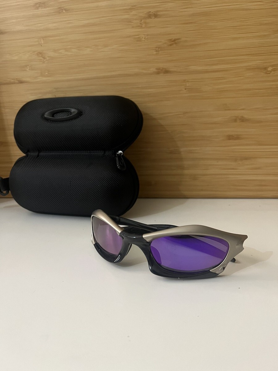 Y2K Gorpcore Oakley Splice Polarized Glasses Silver/Purple | eBay