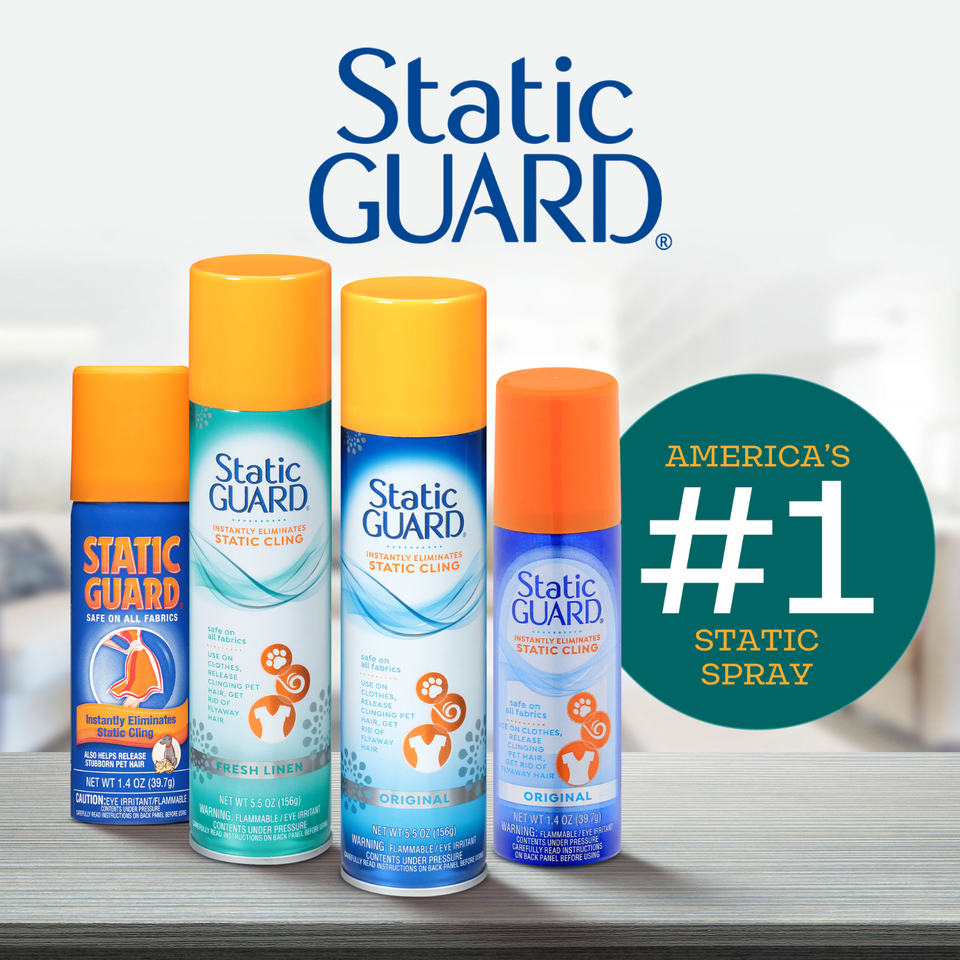 Static Guard Fresh Linen Scent Spray, Safe for All Fabric Types, 5.5 Oz ...
