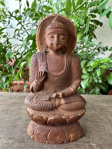 Antigua Rara Estatuilla de Buda Hindú Jain Mahaveer tallada a mano - Imagen 5 de 8