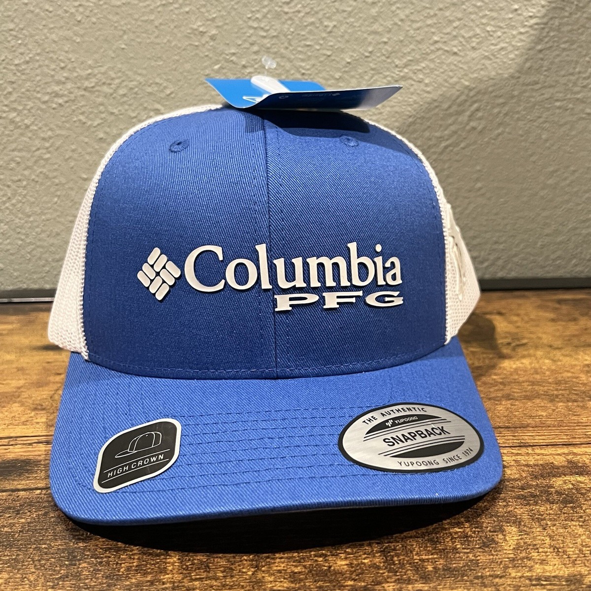 キャップ Columbia PFG Sword Fish Deep Sea Snapback Trucker Style Mesh Blue