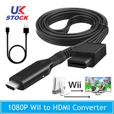 Wii to HDMI Adapter Converter Cable Full HD 1080P Plug Play for Television PC