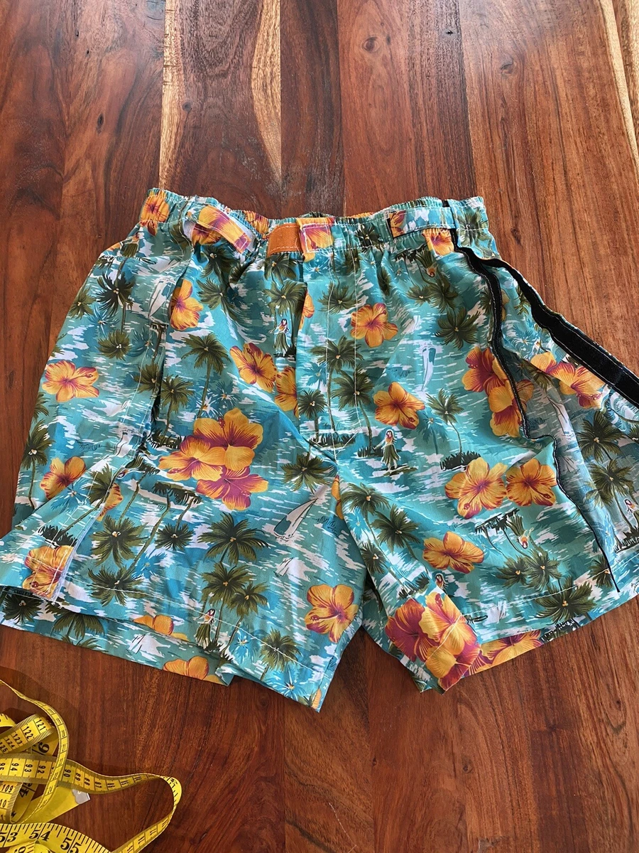 Bird & Cronin Spiffys Modesty Shorts Mens Hawaiian Size Medium Sides Open  Wide!