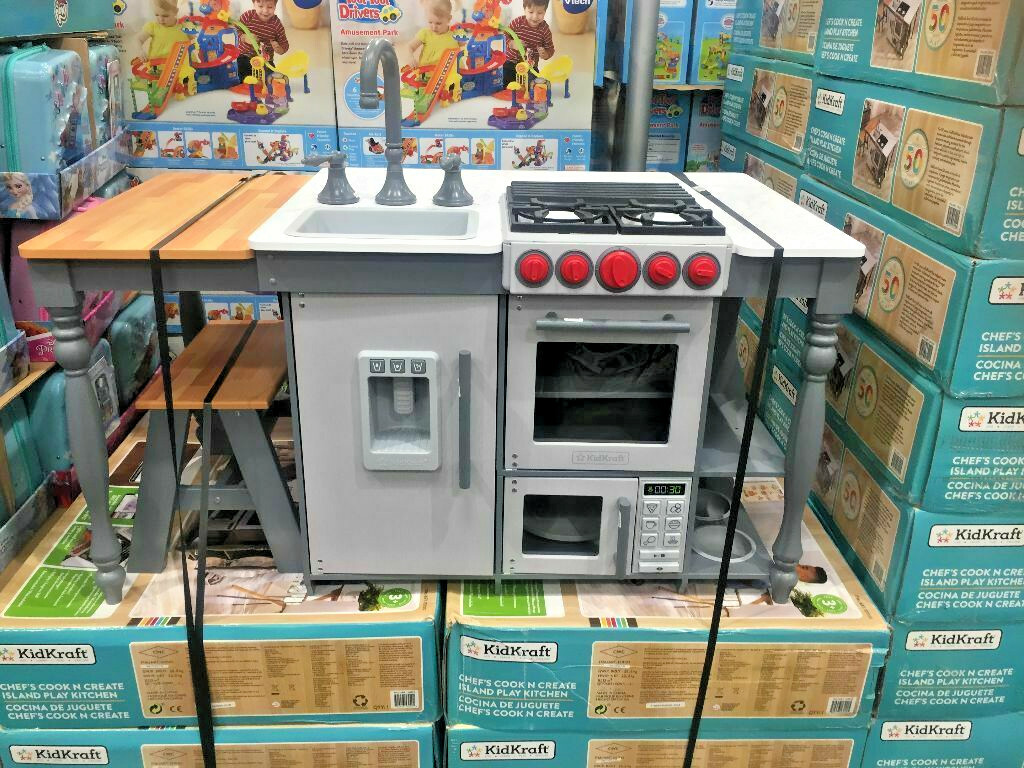 KidKraft Chef's Cook N Create Island Wooden Play Kitchen Kids