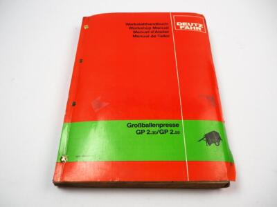 Deutz Fahr GP 2.30 2.50 Large Baler Workshop Manual Repair 1987