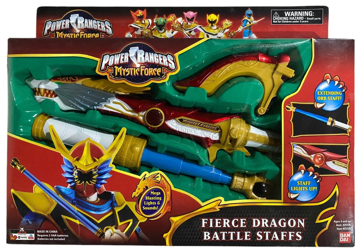 Power Rangers Mystic Force Fierce Dragon Battle Staffs NEW Bandai