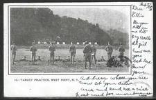 Target Practice, West Point, New York, Very Early Postcard, Used in 1905