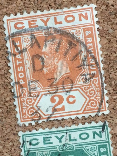 UATS Ceylon Vintage Stamps 1930 King George V Sri Lanka Franked Used Colony - Picture 2 of 4