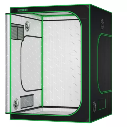 VIVOSUN 5x5ft Indoor Hydroponic Grow Tent 600D Mylar Room 60"x60"x80" 6-10 Plant