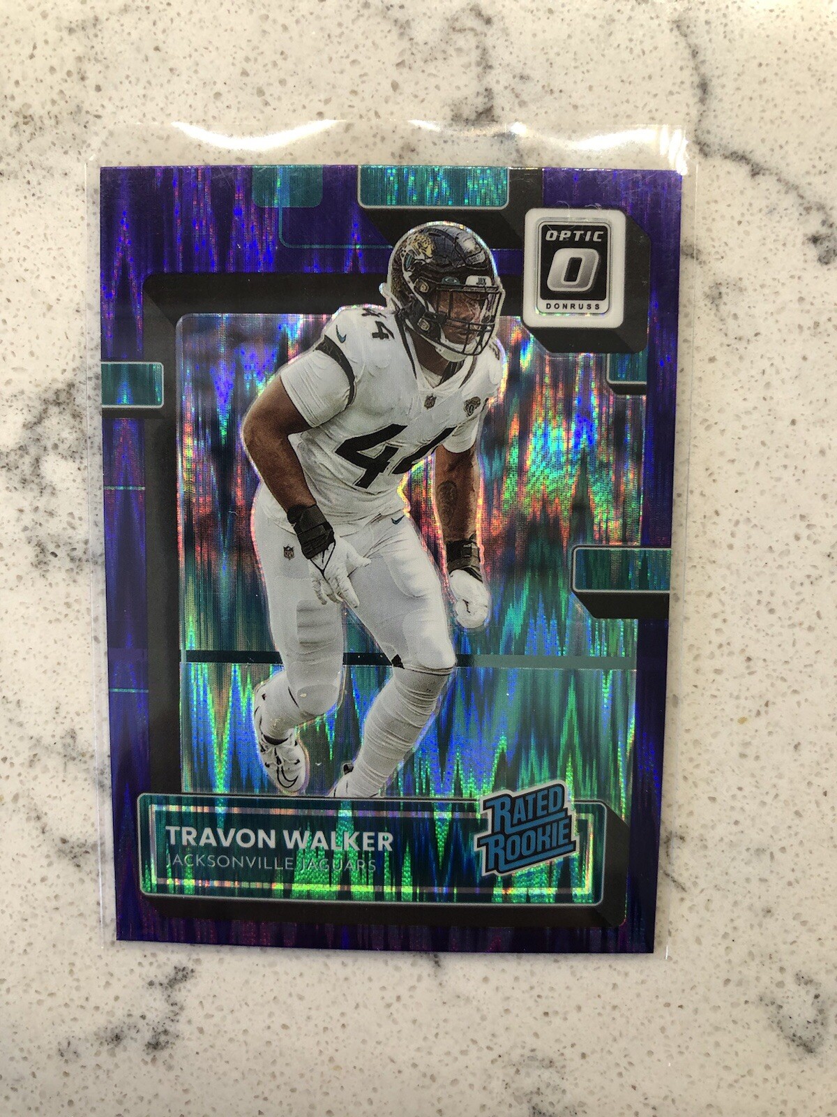 2022 Donruss Optic #225 Travon Walker Purple Shock