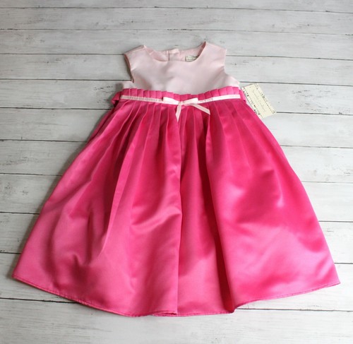 Robe De Fillette Rare Editions - Rose Lin Pour Pâques, Mariage Ou Fête - Taille 2T