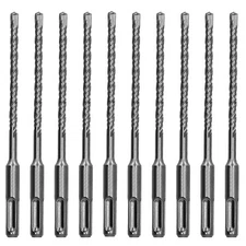 3/16"x8" SDS Plus Rotary Hammer Drill Bit Carbide Tip for Masonry Concrete-10Pcs