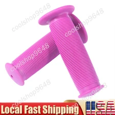 Black Motorcycle Rubber Hand Grips 22mm Handlebar Grip Cover Rose Red