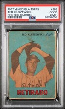 1967 Venezuela Topps 183 Retirado Ted Kluszewski - PSA 2