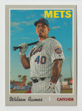 2019 Topps Heritage Baseball #558 Wilson Ramos - New York Mets