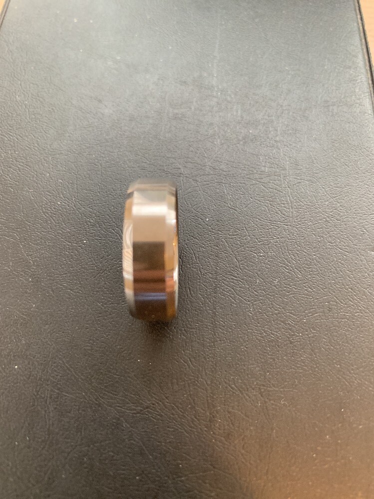 Two Tone Tungsten Carbide Wedding Band Men's Ring Bridal Jewelry-image