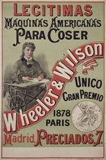 LEGITIMAS - WHEELER & WILSON madrid spain vintage ad poster COLLECTORS 20x30