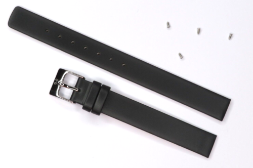 Uhrband Uhrarmband Leder Schwarz SKAGEN original 358XSSLBC 12 mm slid in strap - Bild 1 von 5