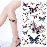 Flash Einmal Temporary Klebe Tattoo Schmetterling Butterfly KöRper Body Geschenk