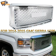 For 2014 2015 GMC Sierra 1500 Denali Base SLE SLT Front Bumper Grille Chrome New