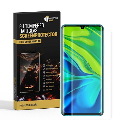 1x 9H Panzerfolie für Xiaomi Mi Note 10 FULL CURVED Hartglas Schutzglas HD KLAR