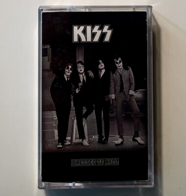 Vtg KISS Album DRESSED TO KILL Cassette PAPER LABELS Tape TESTED