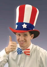 Velvet Patriotic Uncle Sam Top Hat