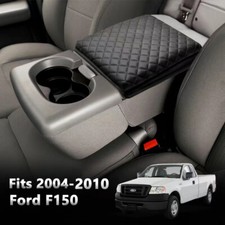Bench Seat Center Console Armrest Cover Cushion Fits Ford F150 2004-2010 Black