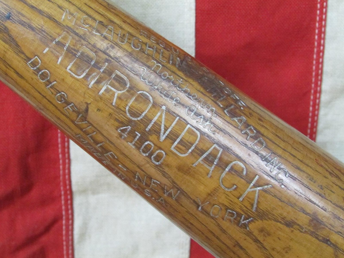 Vintage 1950s Adirondack Wood 'Pro League' Baseball Bat No.4100