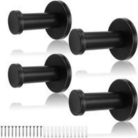 0xbit Handtuchhaken Zum Bohren, 4 StüCk Handtuchhaken Schwarz 53 Mm,
