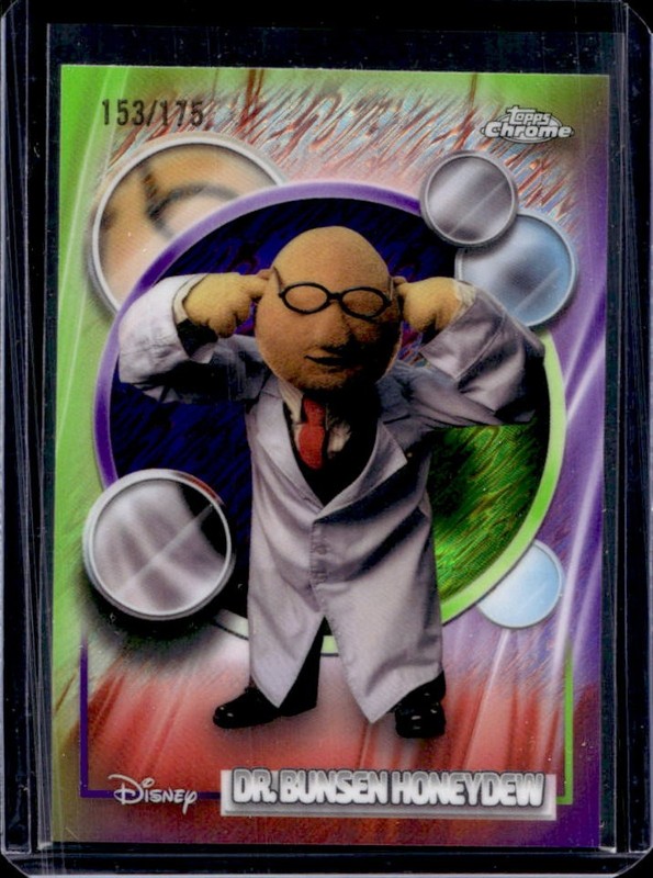 2026 Topps Chrome Disney Dr. Bunsen Honeydew Purple Light Green Shimmer #/175
