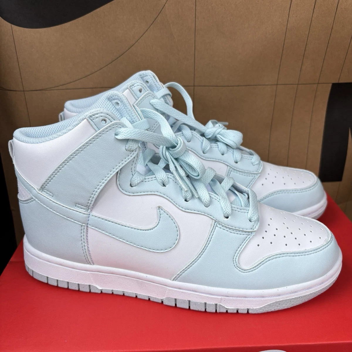 Nike Dunk High White Blue W for sale | eBay