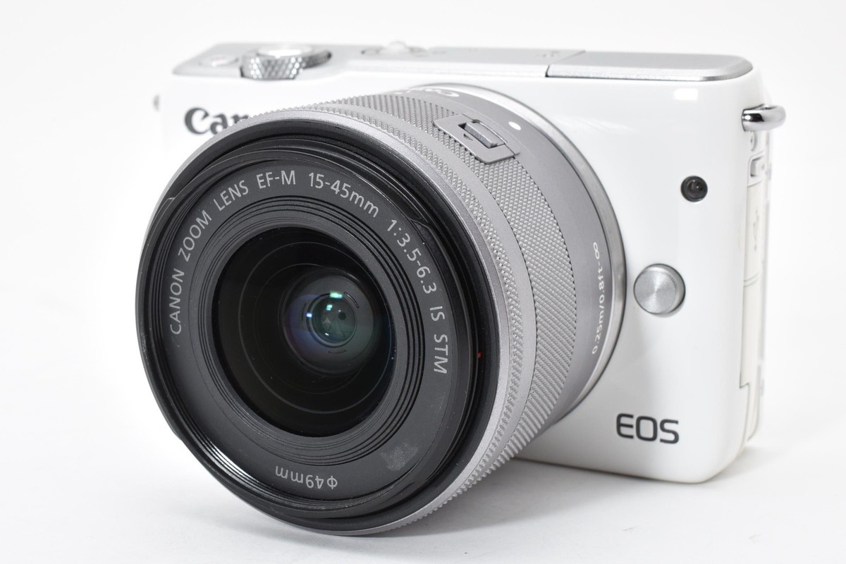 Canon EOS M10 White Mirrorless Camera 15-45mm F/3.5-6.3 Lens