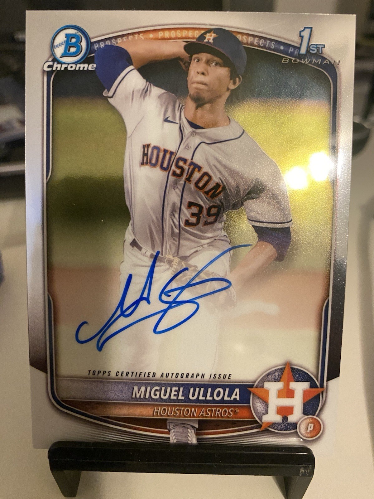 Miguel Ullola RC AUTO 2025 Bowman Chrome Prospect AUTOGRAPH Astros 1st