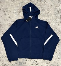 Adidas Navy Hoodie Full Zip Sportswear JI9343 Jacket Women s Sz: Small