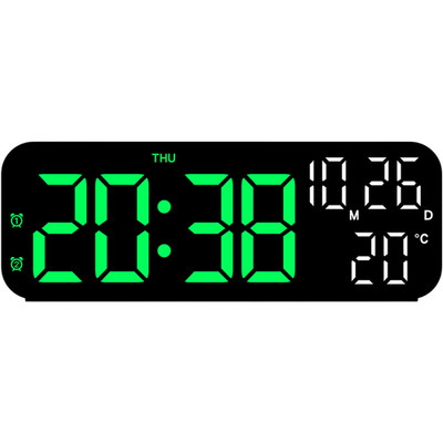 LED Uhr mit Dual Alarm Echtzeit Temperatur Kalender Datum und Mondphase
