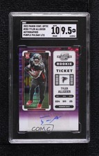 2022 Contenders Optic Purple Pulsar Prizm 1/21 Tyler Allgeier SGC 9.5 Auto 15ik