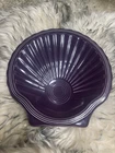 Fiesta Purple Ceramic Shell-Shaped Pottery Bowl Glossy Impressed Backstamp USA
