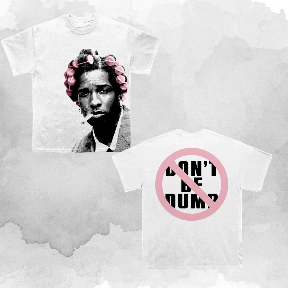Double Sided Asap Rocky Pink Rollers T-shirt