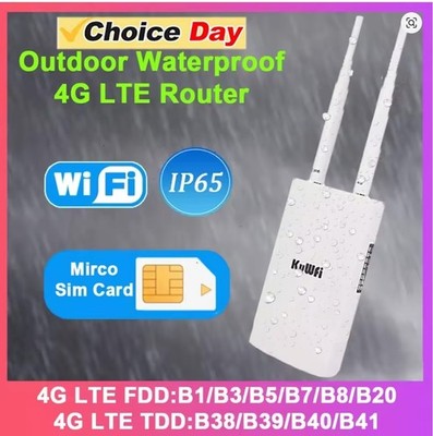 KuWFi Waterproof Outdoor 300Mbps WiFi Router CAT4 4G LTE Routers 3G/4G SIM Card