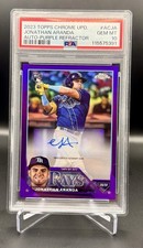 🔥2023 Topps Chrome Jonathan Aranda Auto Purple Refractor Rookie #/250 PSA 10 RC