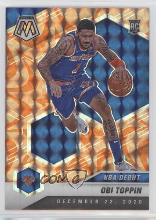 2020-21 Panini Mosaic NBA Debut Reactive Orange Prizm Obi Toppin Rookie RC 11qd