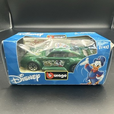 RARE Walt Disney Scrooge McDuck 1/43 Burago Green Die-Cast Metal Toy Car