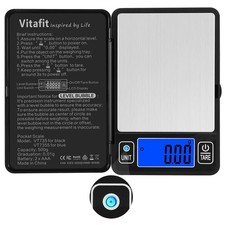 Vitafit 500g Digitale Taschenwaage 0,01g, Hohe Genauigkeit Feinwaage Grammwaage