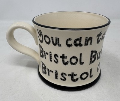 Moorland Pottery Bristol Ware Keramikbecher Tasse ''Take Boy Out Of Bristol'' (K1P)
